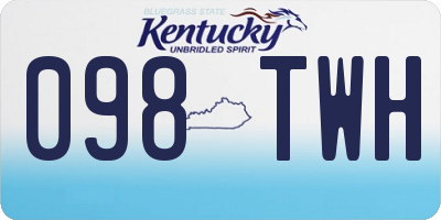 KY license plate 098TWH