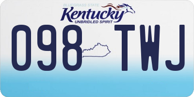 KY license plate 098TWJ
