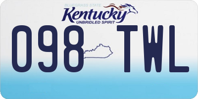 KY license plate 098TWL