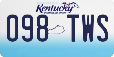 KY license plate 098TWS