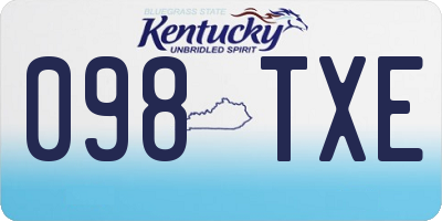 KY license plate 098TXE
