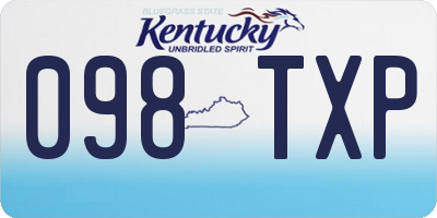 KY license plate 098TXP