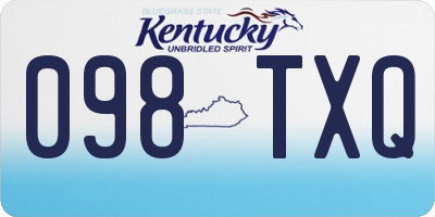 KY license plate 098TXQ