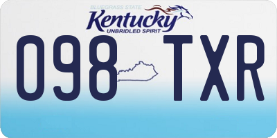 KY license plate 098TXR