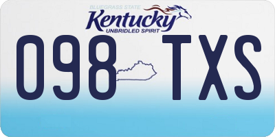 KY license plate 098TXS