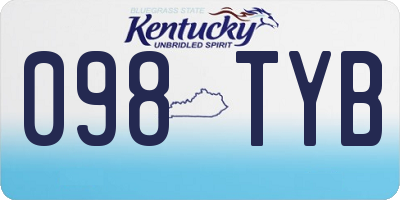 KY license plate 098TYB