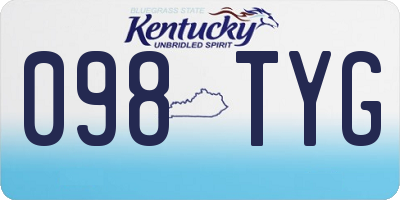 KY license plate 098TYG