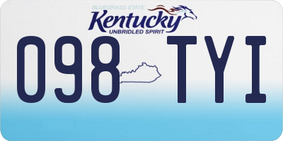 KY license plate 098TYI