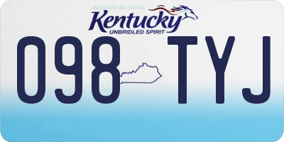 KY license plate 098TYJ