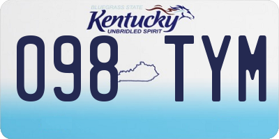 KY license plate 098TYM