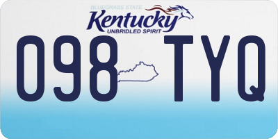 KY license plate 098TYQ