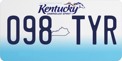 KY license plate 098TYR