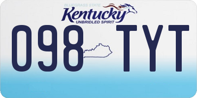 KY license plate 098TYT