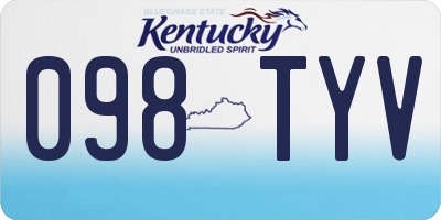 KY license plate 098TYV