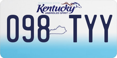 KY license plate 098TYY