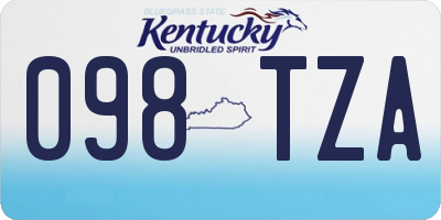 KY license plate 098TZA