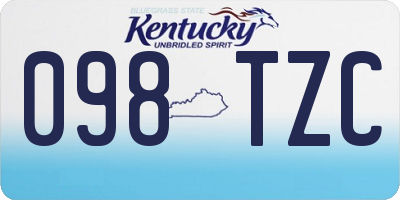 KY license plate 098TZC