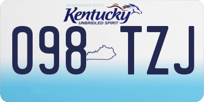 KY license plate 098TZJ