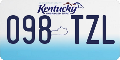 KY license plate 098TZL