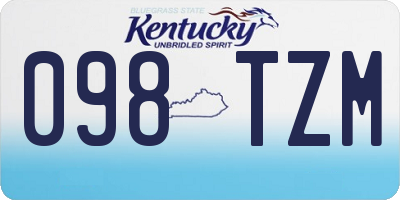 KY license plate 098TZM