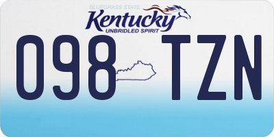 KY license plate 098TZN