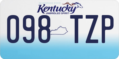 KY license plate 098TZP