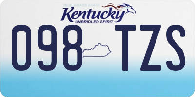KY license plate 098TZS