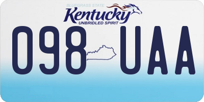 KY license plate 098UAA