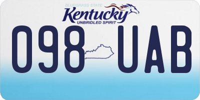 KY license plate 098UAB