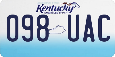 KY license plate 098UAC