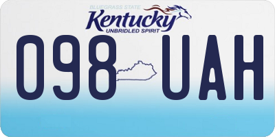 KY license plate 098UAH
