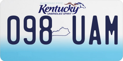 KY license plate 098UAM