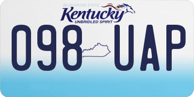 KY license plate 098UAP