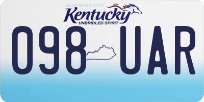 KY license plate 098UAR