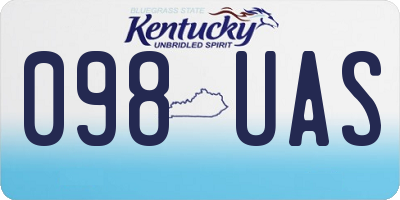KY license plate 098UAS