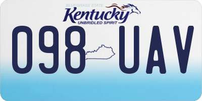 KY license plate 098UAV