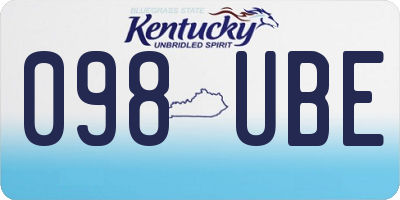 KY license plate 098UBE