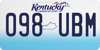 KY license plate 098UBM