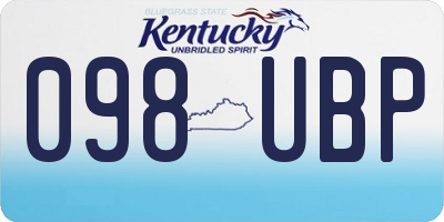KY license plate 098UBP