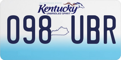 KY license plate 098UBR