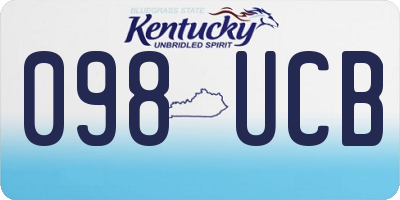 KY license plate 098UCB