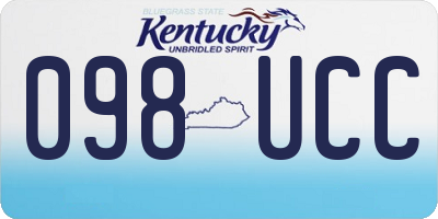 KY license plate 098UCC