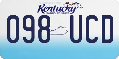 KY license plate 098UCD