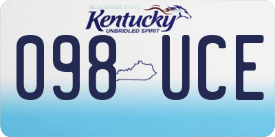 KY license plate 098UCE