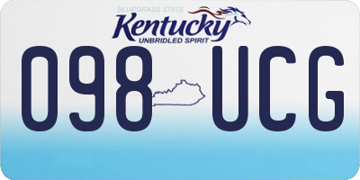 KY license plate 098UCG