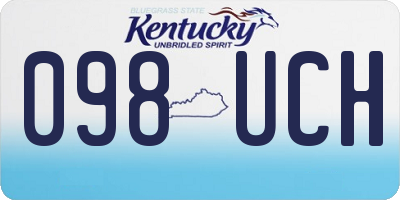 KY license plate 098UCH