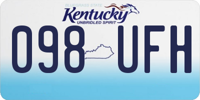 KY license plate 098UFH