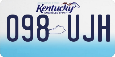 KY license plate 098UJH