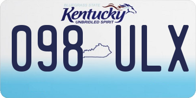 KY license plate 098ULX