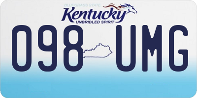 KY license plate 098UMG